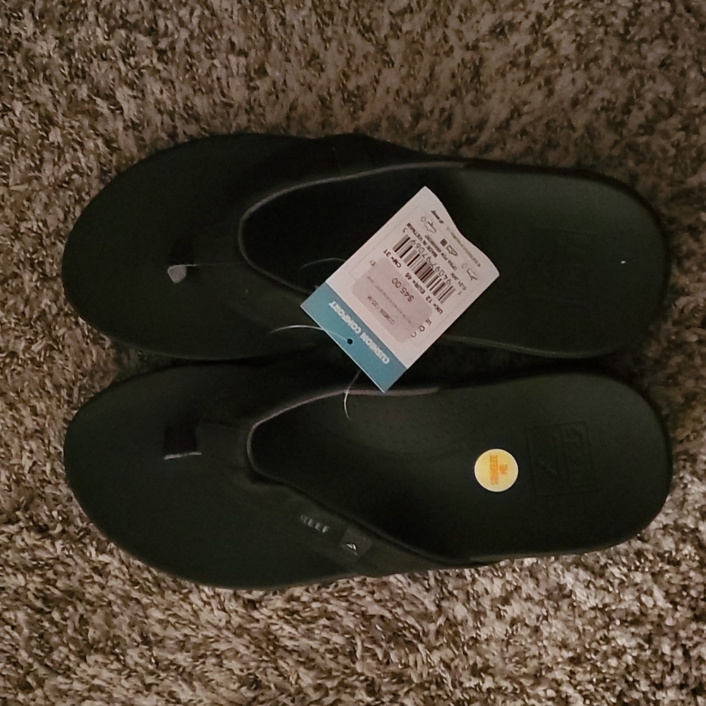 Reef black sandals Size 13